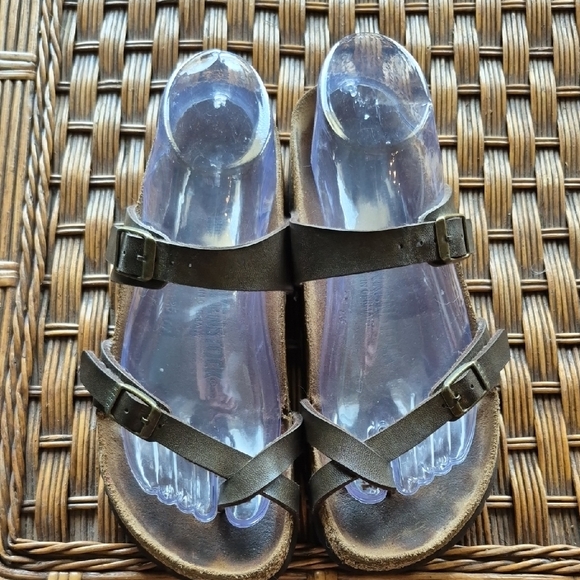 Shoes - Birkenstock Mayari Brown Strappy Sandals size 8-8.5